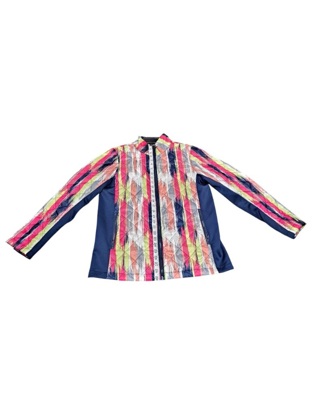 Nuage Womens Quilted Full-Zip Jacket Multicolor Striped Pattern Size S Polyester - Picture 5 of 9